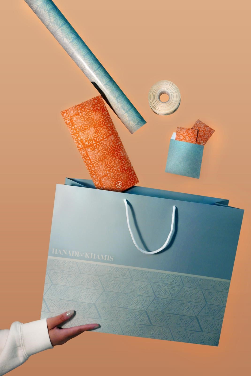 A bag full of your gift wrapping essentials